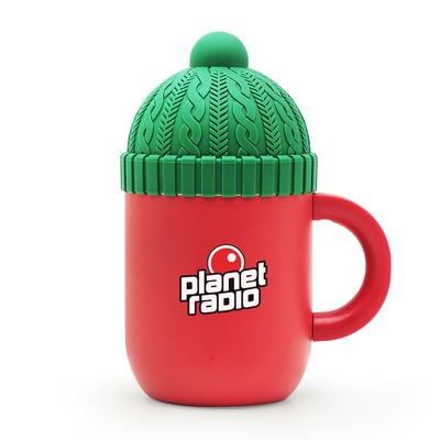 12 oz Insulated Mug with Ceramic Coated Interior - Asobu Happy Hats Beanie