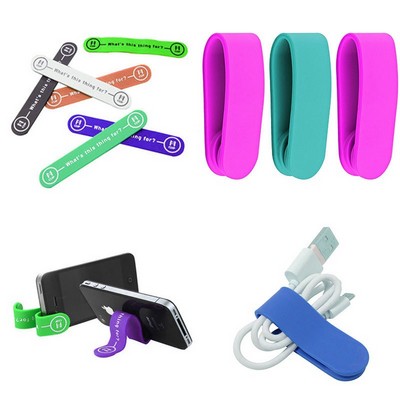 Silicone Magnet Cord Organizer Phone Stand